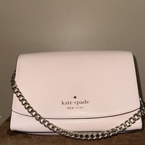 Kate Spade Light Pink Crossbody Bag with Chain Strap